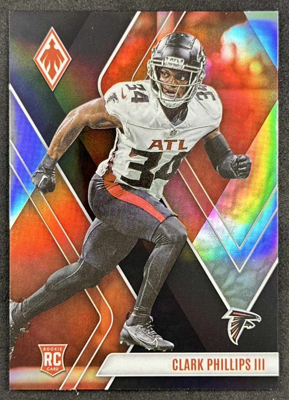 Clark Phillips III 2023 Panini Phoenix Black /10 Falcons Sports Trading Cards