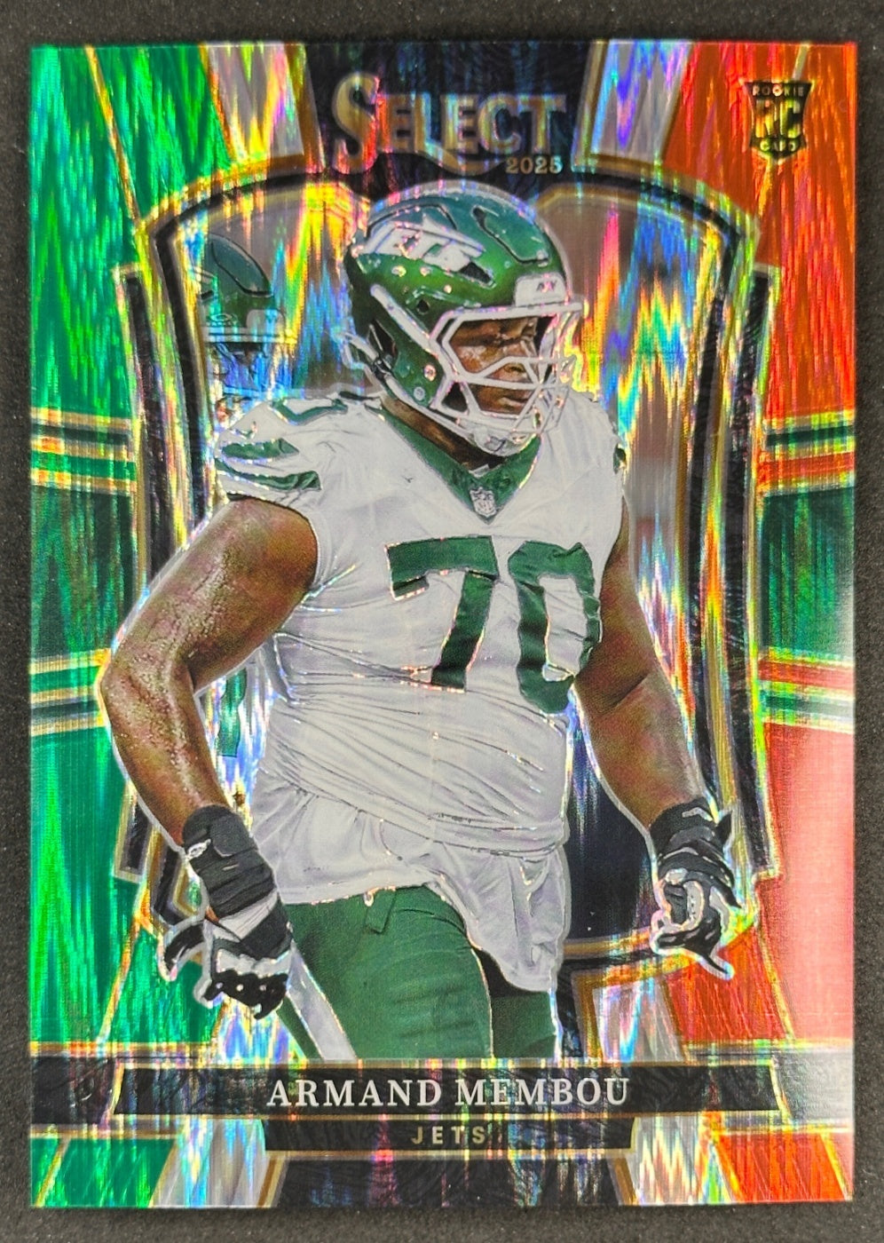 Armand Membou 2025 Select Premier Level Green and Red Prizm Shock Jets