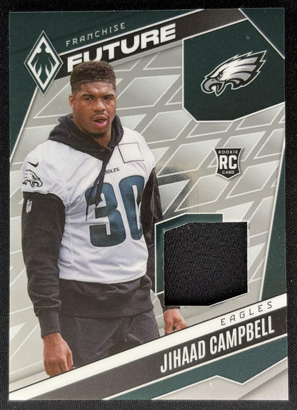 Jihaad Campbell 2025 Panini Phoenix Franchise Future Material /299 Eagles Sports Trading Card