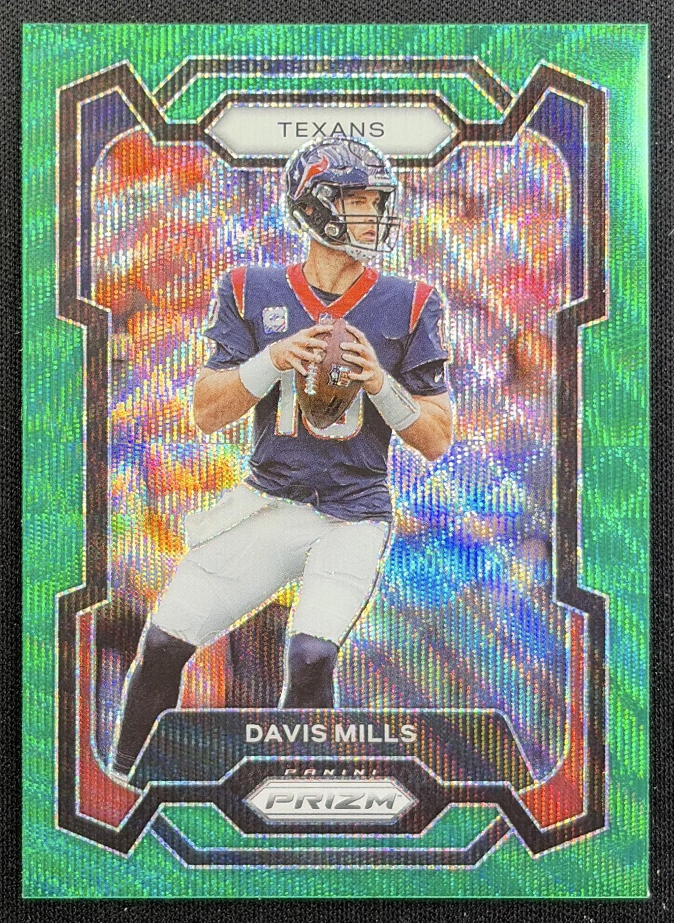 Davis Mills 2023 Panini Prizm Green Wave Texans