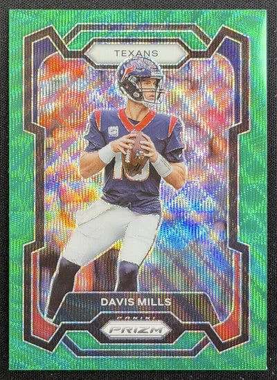 Davis Mills 2023 Panini Prizm Green Wave Texans Sports Trading Card