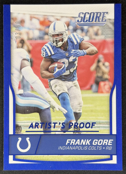 Frank Gore 2016 Panini Score Jumbo Artist's Proof /50 Colts front