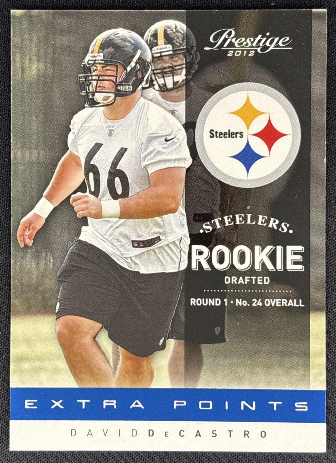 David DeCastro 2012 Panini Prestige Extra Points Blue /999 Steelers front
