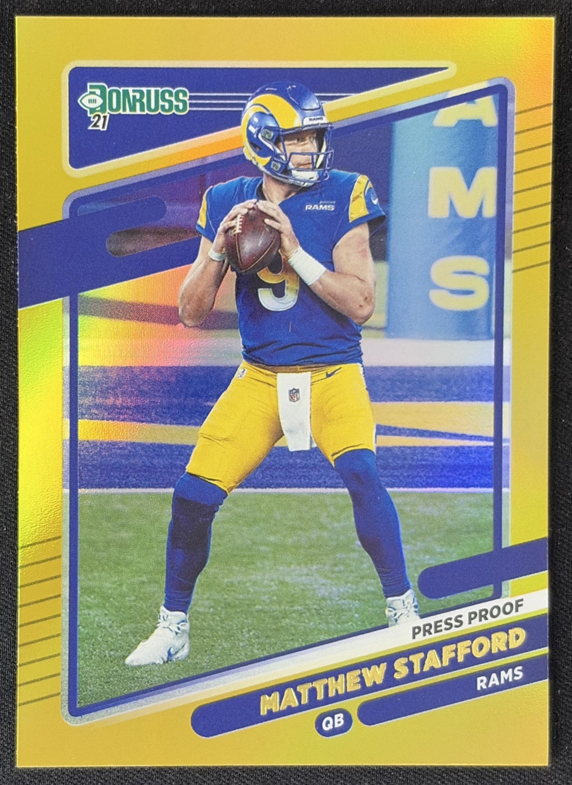 Matthew Stafford 2021 Panini Donruss Press Proof Premium Rams - Los Angeles Rams