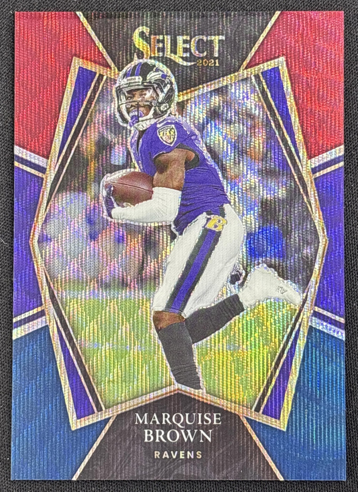 Marquise Brown 2021 Panini Select Tri Color Prizm /199 Ravens