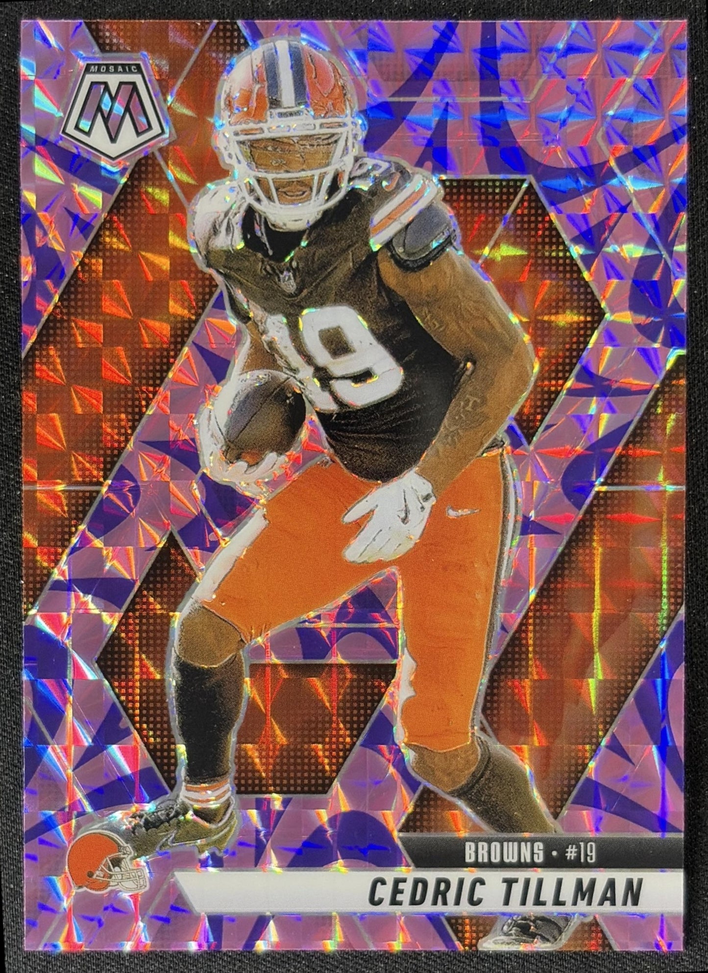 Cedric Tillman 2025 Panini Mosaic Reactive Purple Prizm Browns front