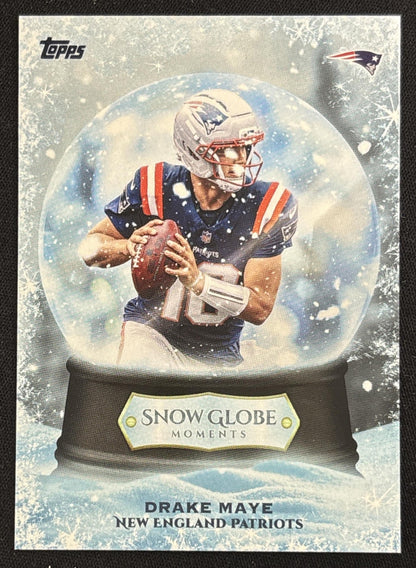 Drake Maye 2026 Topps Holiday Snow Globe Moments Patriots - Front