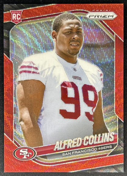 Alfred Collins 2025 Panini Prizm Red Wave /149 49ers Front
