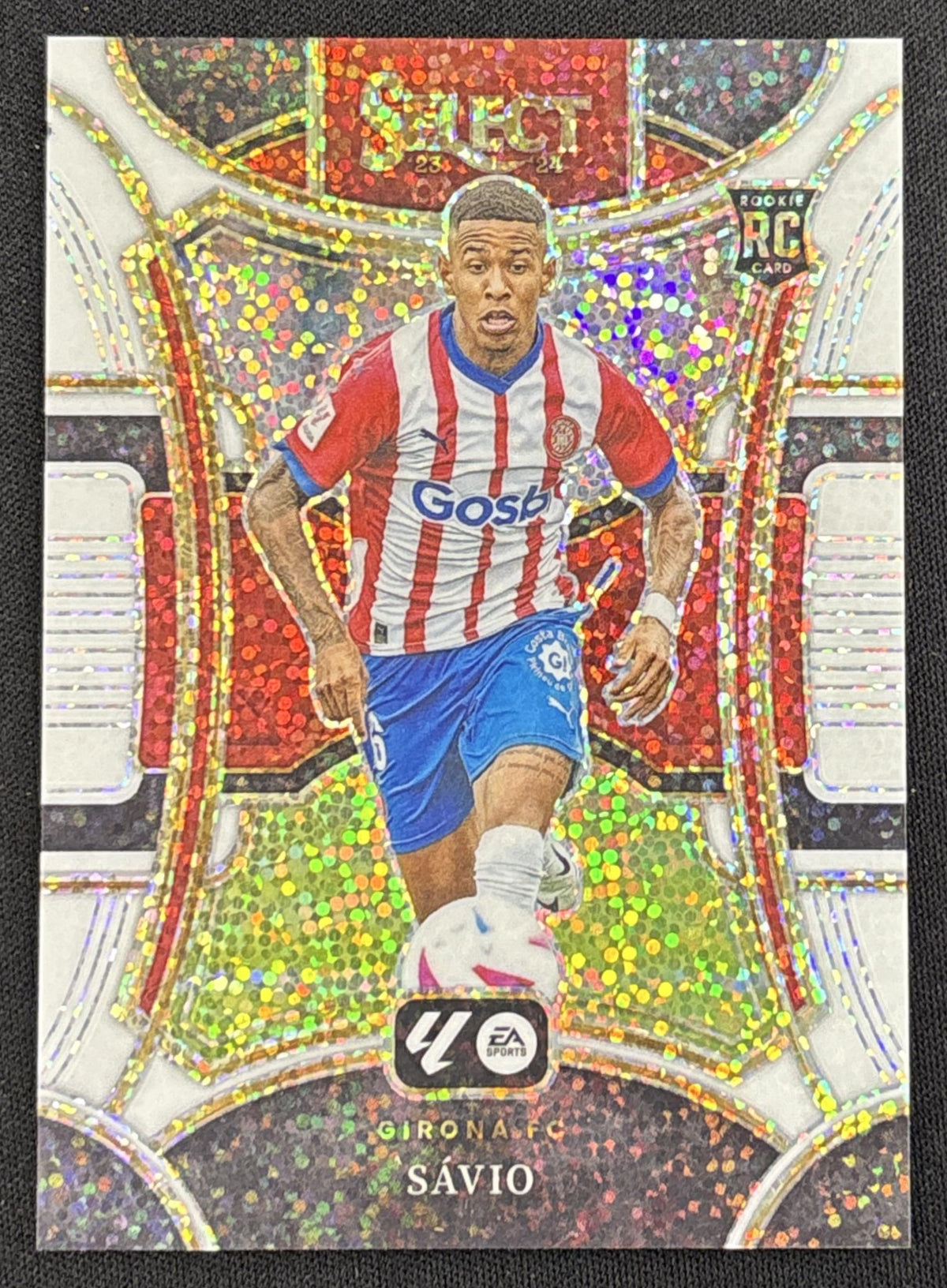 Savio 2023 Panini Select La Liga White Sparkle Prizm SSP Girona