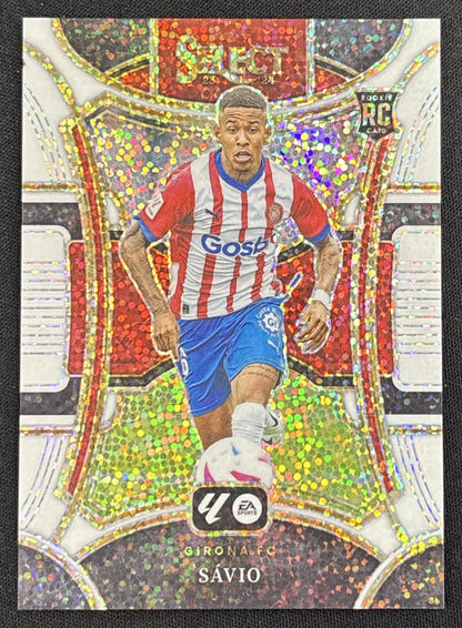 Savio 2023 Panini Select La Liga White Sparkle Prizm SSP Girona