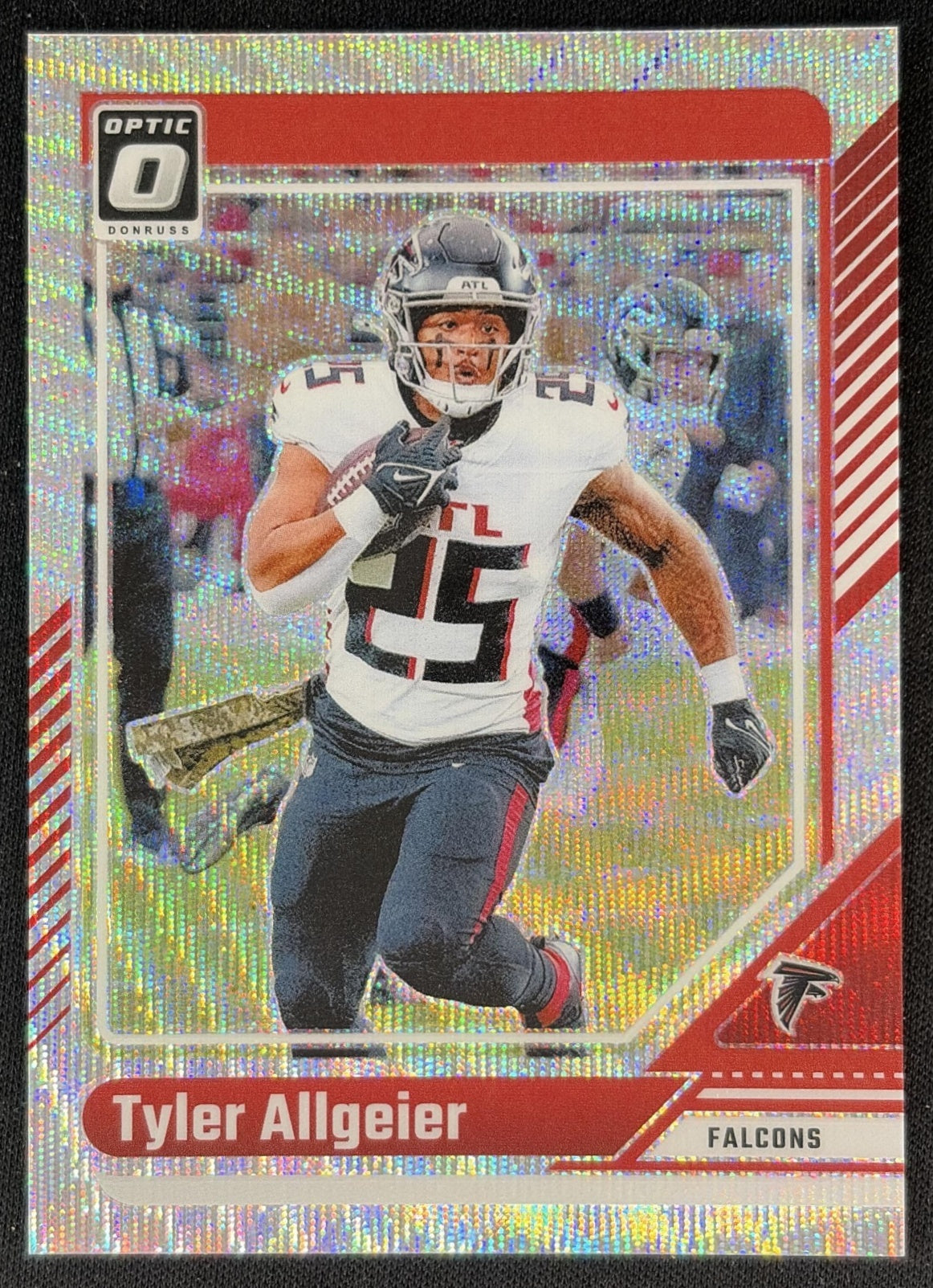 Tyler Allgeier 2024 Panini Donruss Optic Wave /300 Falcons front