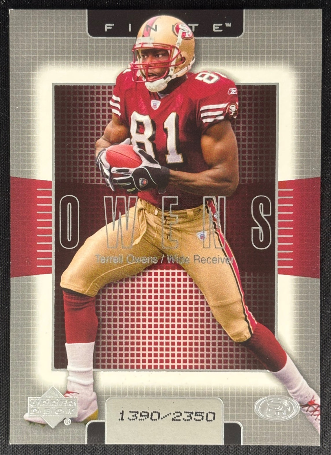 Terrell Owens 2003 Upper Deck Finite /2350 49ers Sports Trading Cards