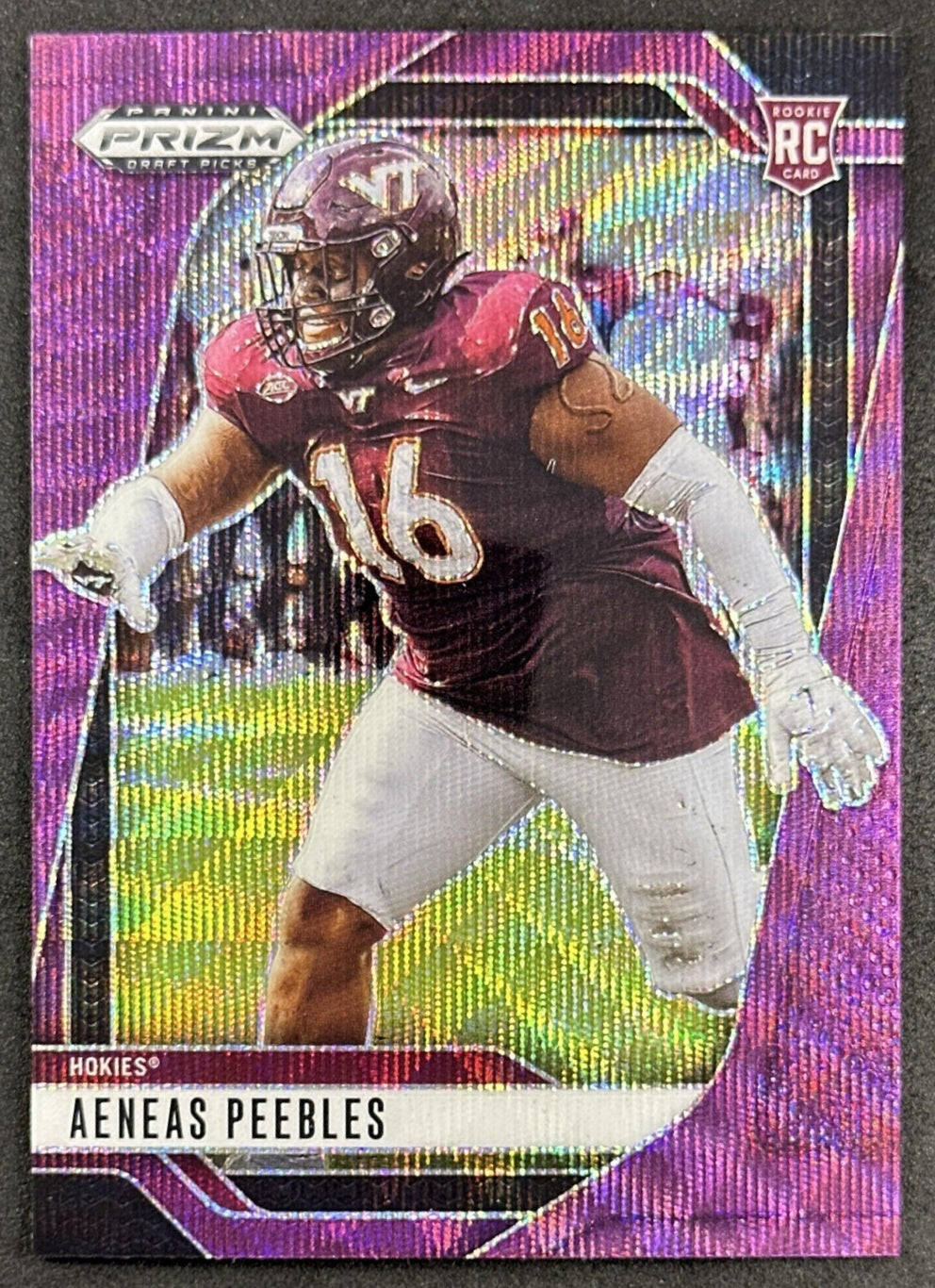 Aeneas Peebles 2025 Panini Prizm Draft Picks Purple Wave Hokies Ravens