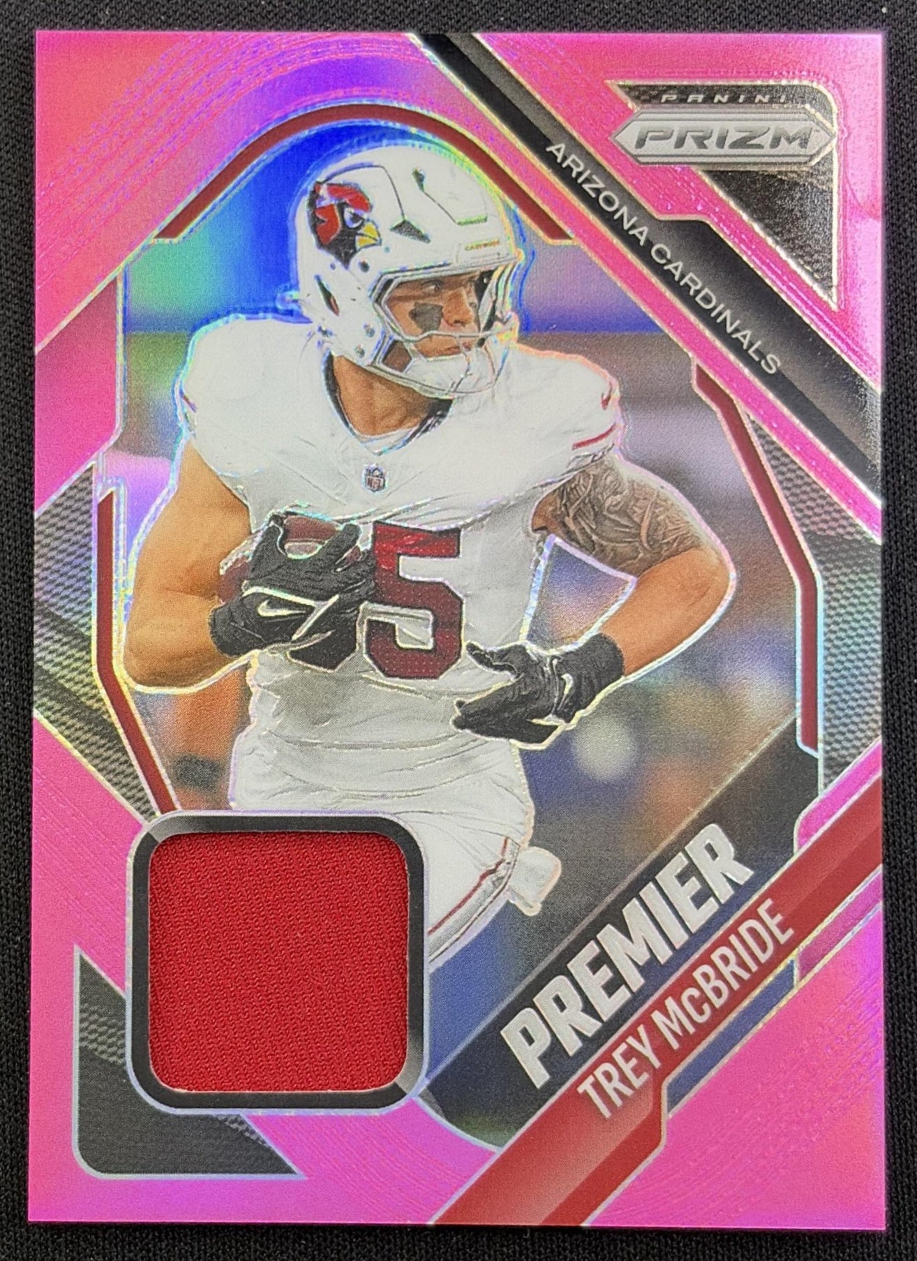 Trey McBride 2025 Panini Prizm Premier Jerseys Pink Cardinals