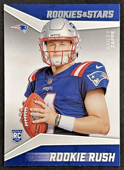 Bailey Zappe Rookie Rush 2022 Rookies & Stars Patriots Jets Sports Trading Cards