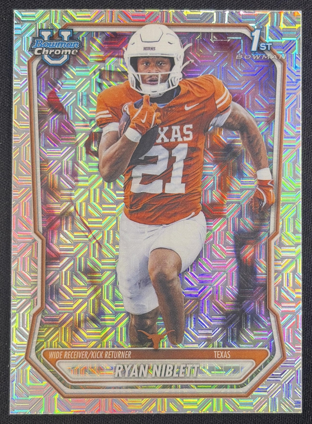 Ryan Niblett 2026 Bowman Chrome Prospects Mojo Refractor Longhorns