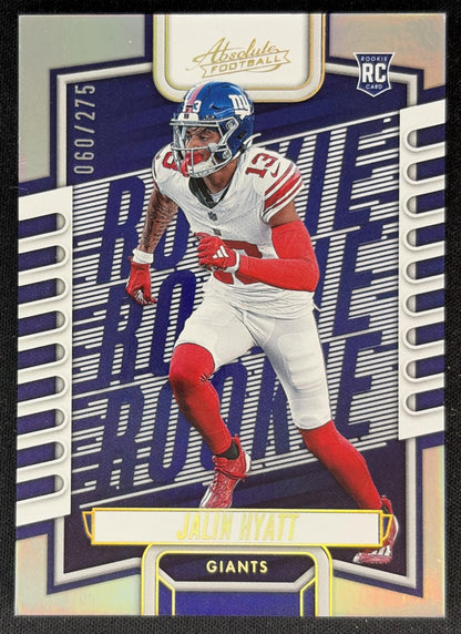 Jalin Hyatt 2023 Panini Absolute Silver Spectrum /275 Giants