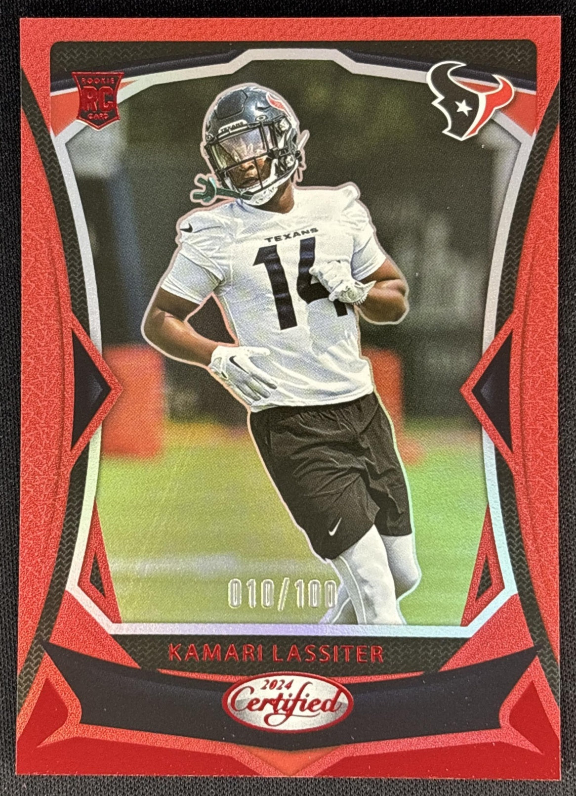 Kamari Lassiter 2024 Panini Certified Rookies Red Mirror /100 Texans Default Title Sports Trading Cards