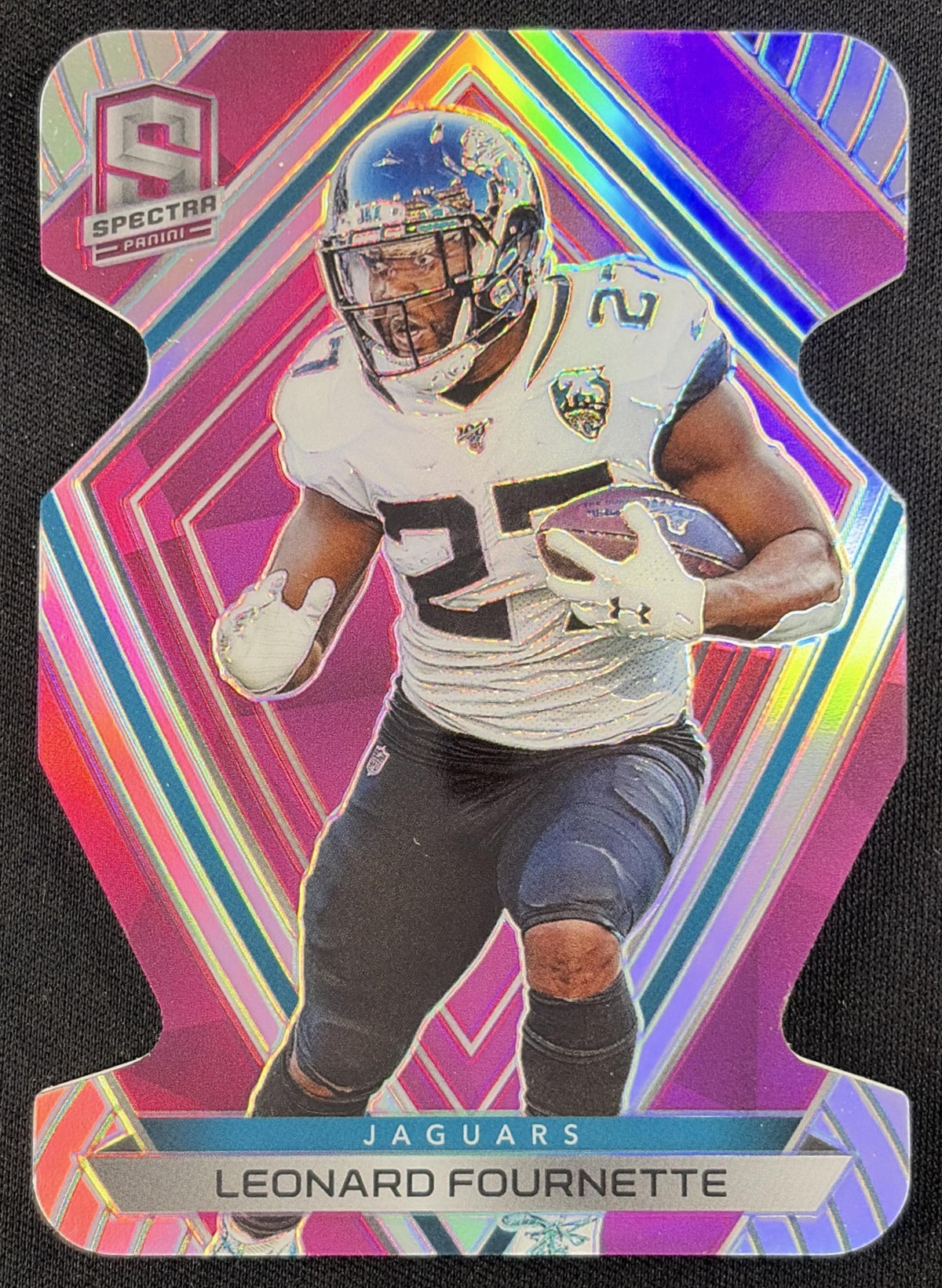 Leonard Fournette 2020 Panini Spectra Neon Pink Die Cut /20 Jaguars