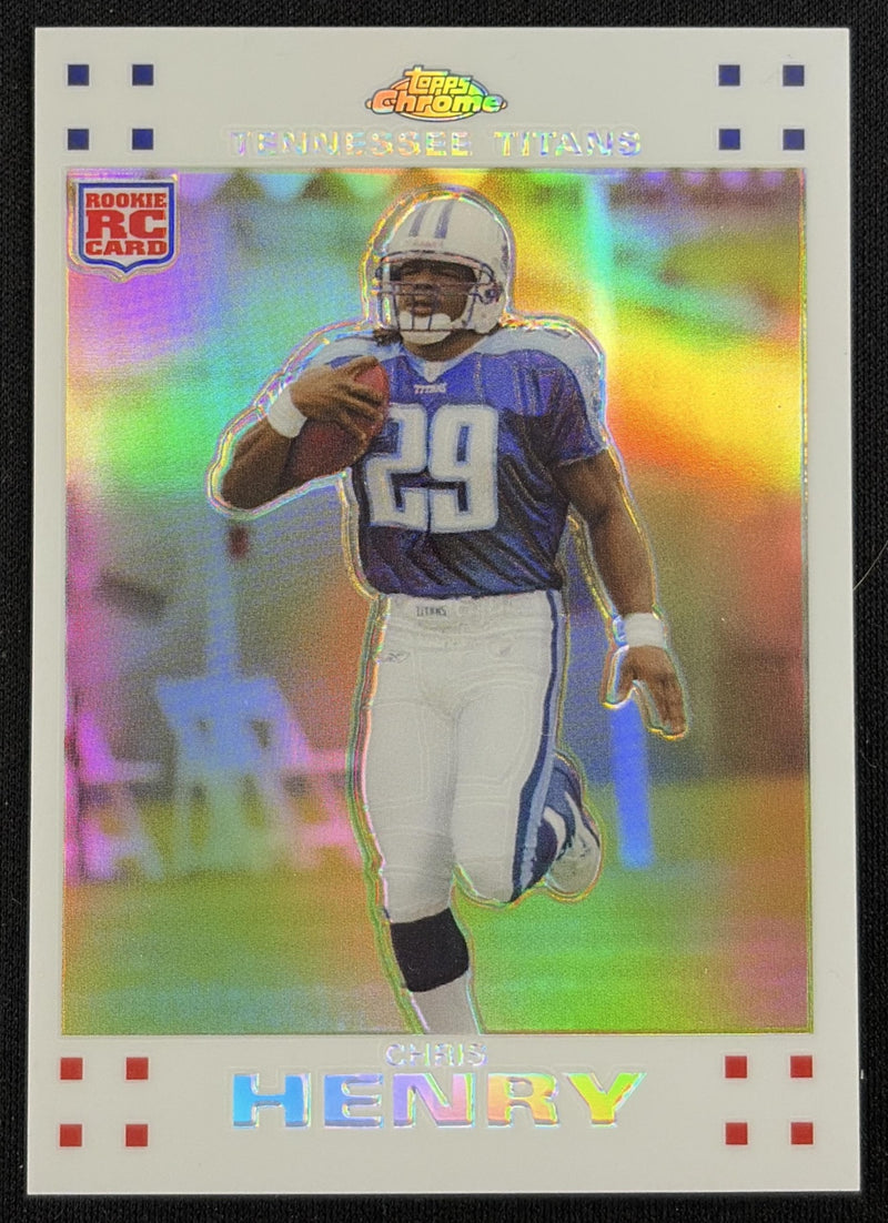 Chris Henry 2007 Topps Chrome White Refractors /869 Titans