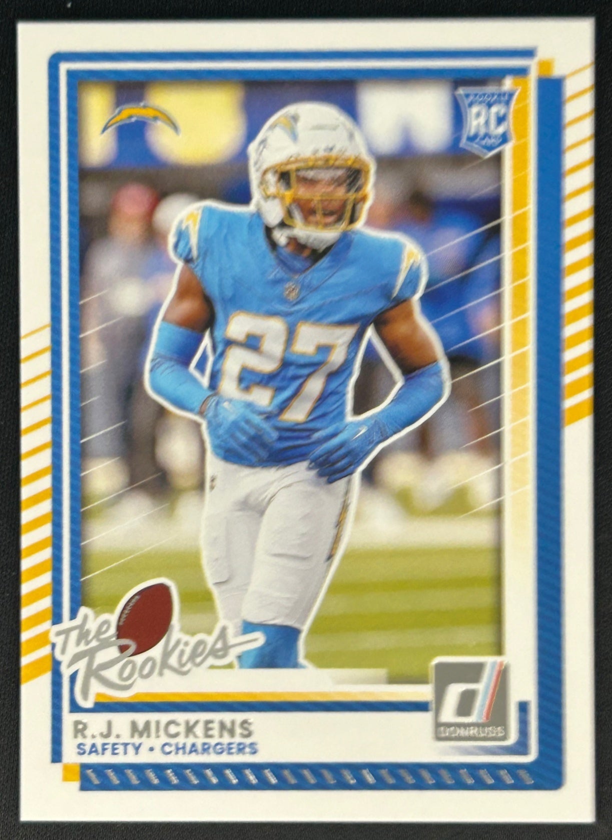 RJ Mickens 2025 Donruss The Rookies Chargers Sports Trading Card