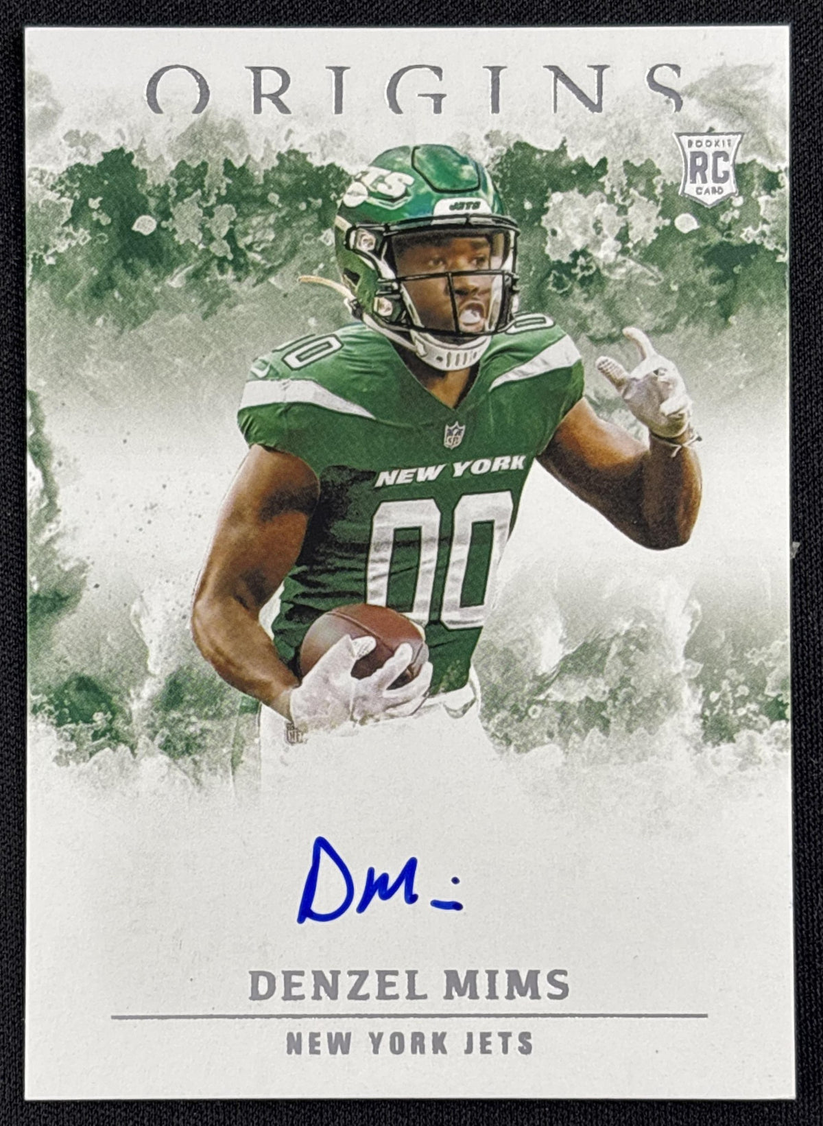 Denzel Mims 2020 Panini Origins Rookie Auto Jets