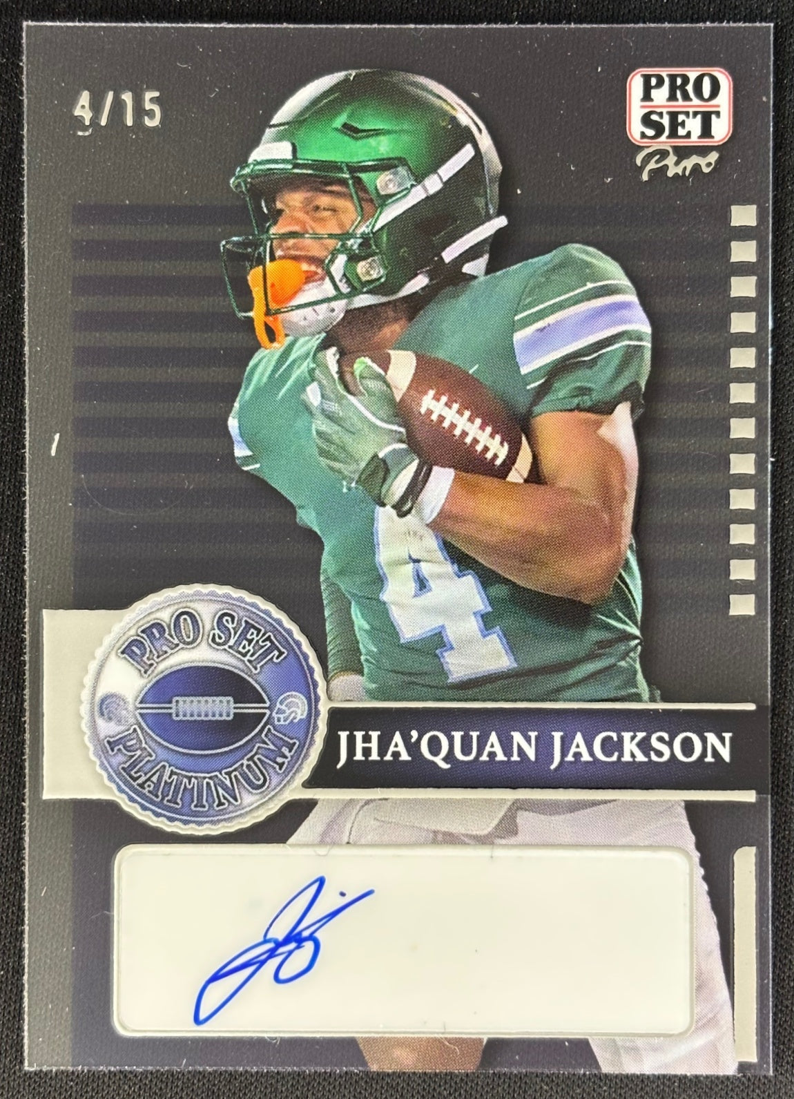 Jha Quan Jackson 2024 Metal Auto Prismatic Purple /15 Sports Trading Cards