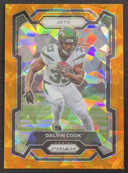 Dalvin Cook 2023 Panini Prizm Orange Ice Jets Sports Trading Card