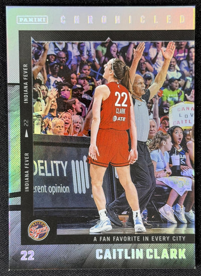 Caitlin Clark 2025 Panini Chronicled WNBA Holo Fever 25 Indiana Fever Sports Trading Card