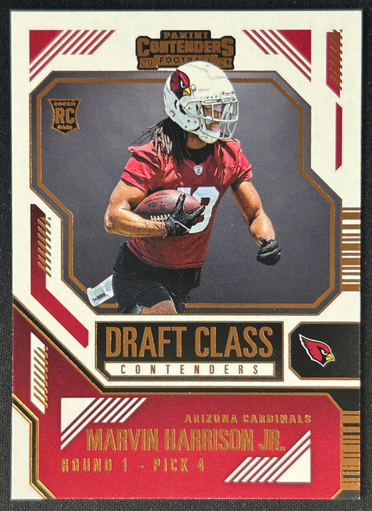 Marvin Harrison Jr. 2024 Contenders Draft Class Bronze Cardinals sports trading card front