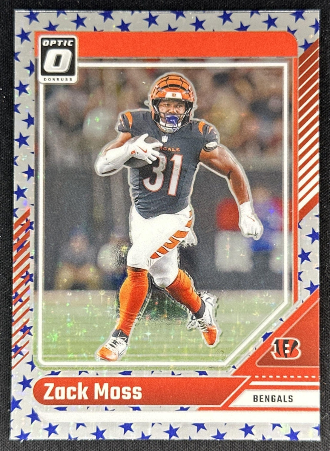 Zack Moss 2024 Panini Donruss Optic Stars Bengals front