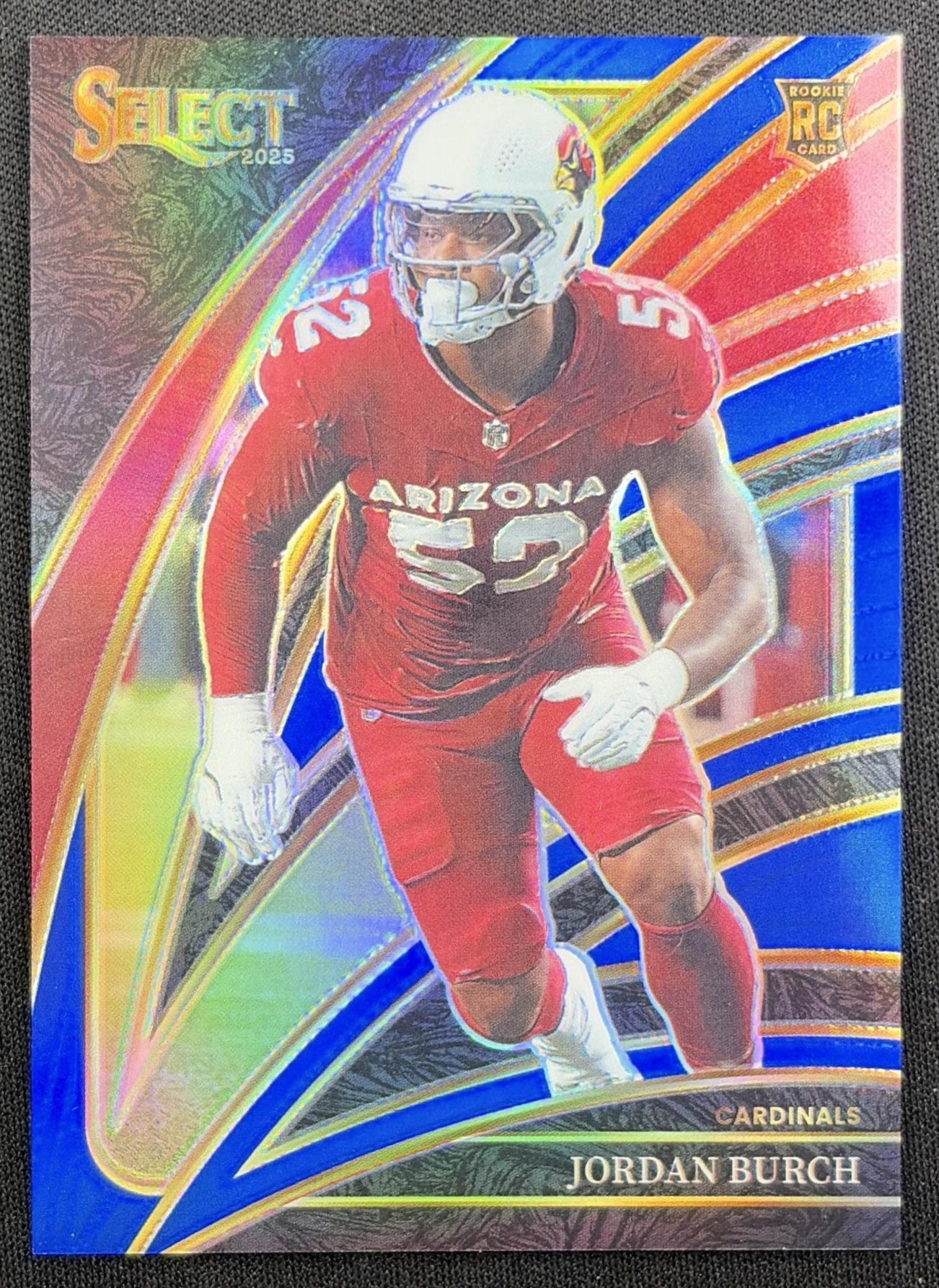 Jordan Burch 2025 Panini Select Club Level Blue Prizm /99 Cardinals