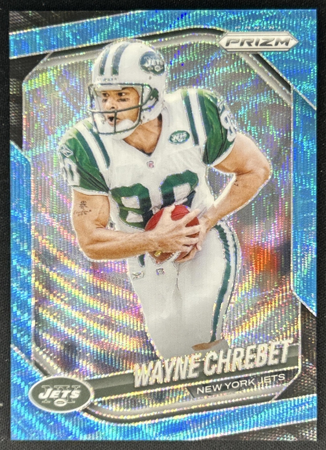 Wayne Chrebet 2025 Panini Prizm Blue Wave /230 Jets