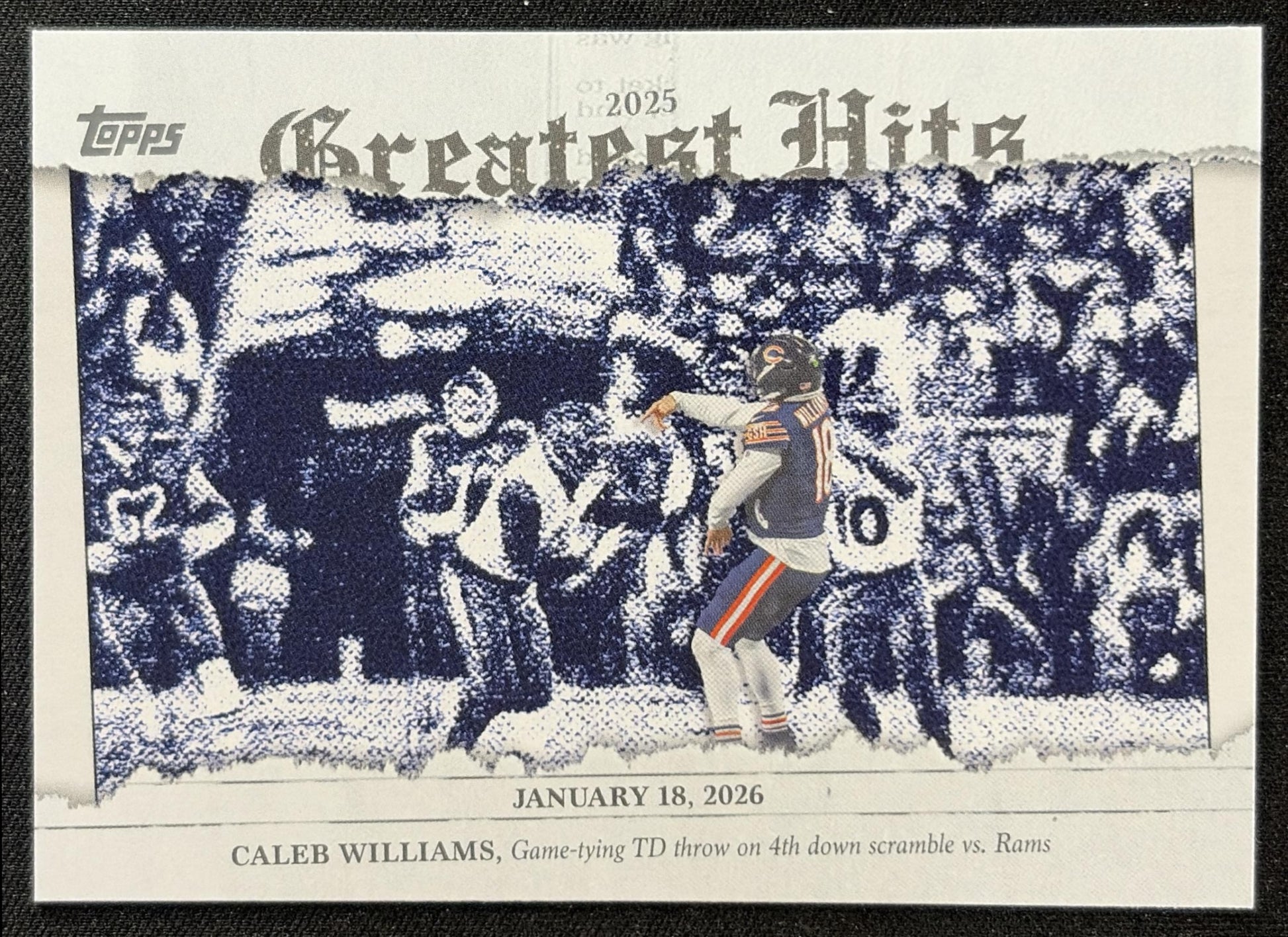 Caleb Williams 2026 Topps 2025 Greatest Hits Bears front