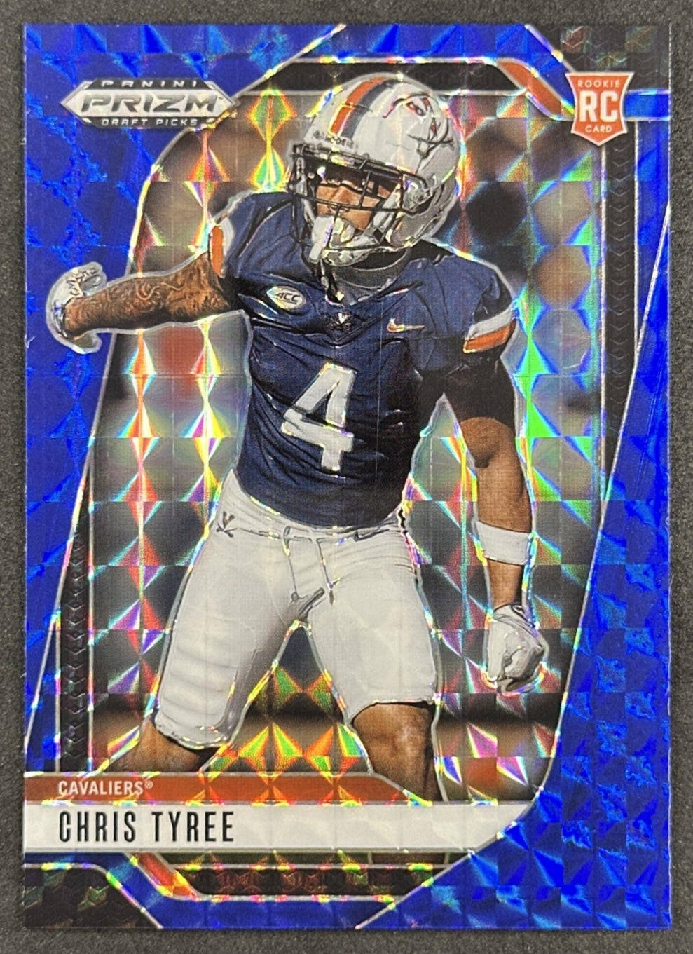 Chris Tyree 2025 Panini Prizm Draft Picks Blue Finite /89 Cavaliers front