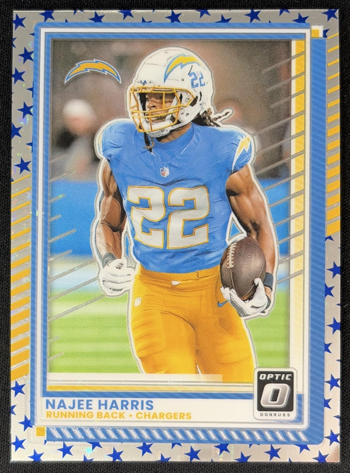 Najee Harris 2025 Panini Donruss Optic Stars Prizm Chargers Football