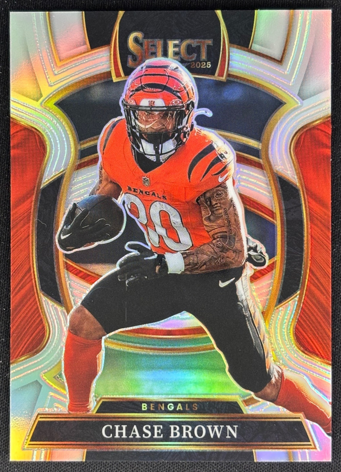 Chase Brown 2025 Select Concourse Silver Prizm Bengals Sports Trading Cards