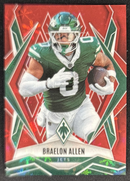 Braelon Allen 2025 Panini Phoenix Red Winter Prizm /399 Jets