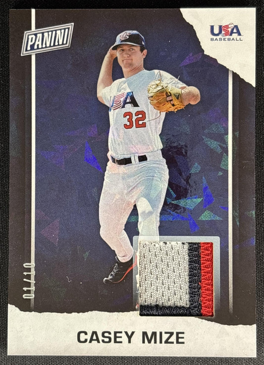 Casey Mize 2021 Panini Father's Day Cracked Ice Memorabilia /10 USA