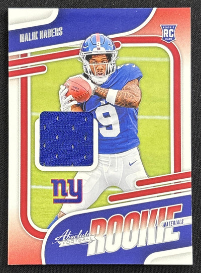 Malik Nabers 2024 Panini Absolute Rookie Materials Giants