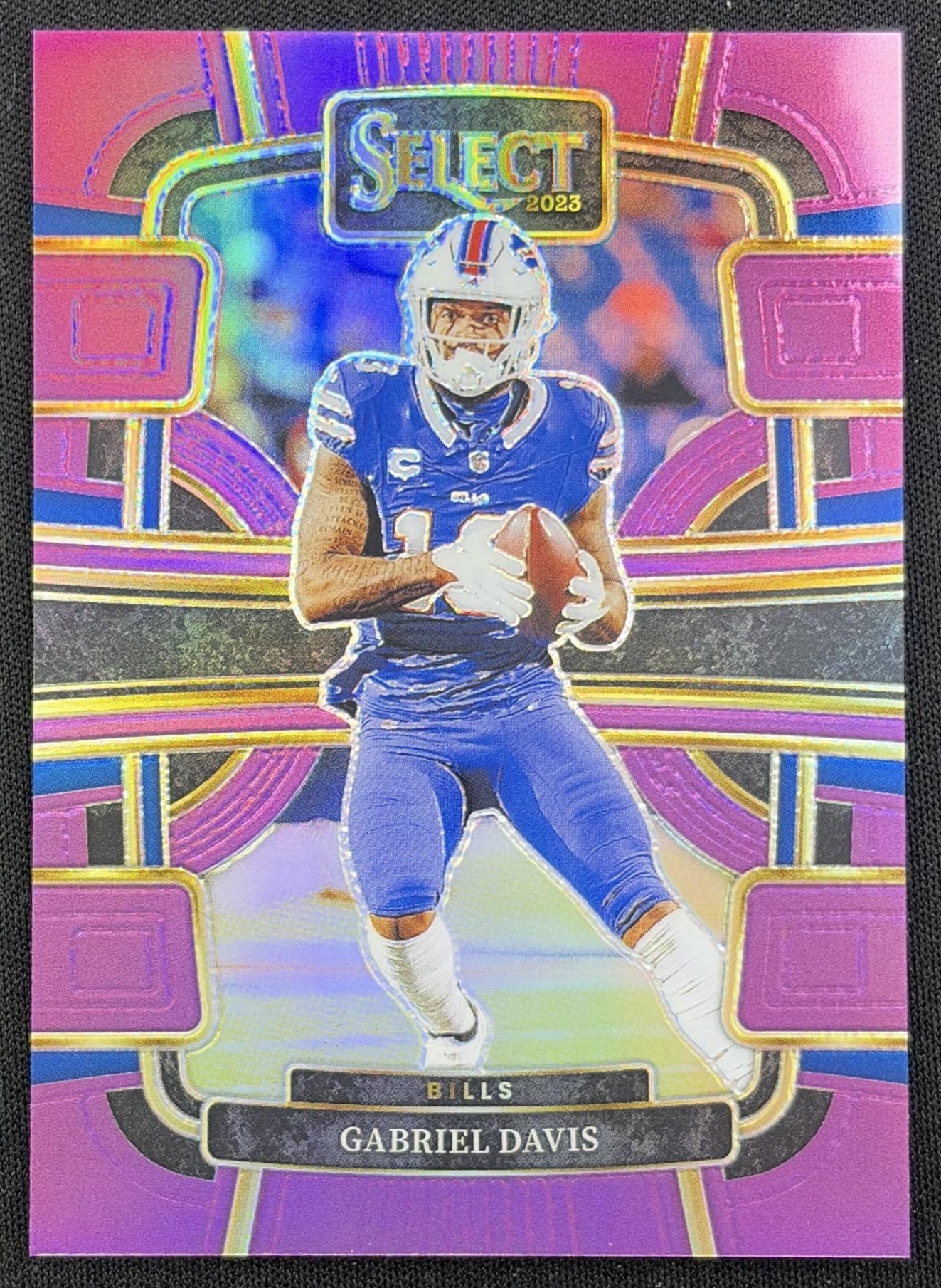 Gabriel Davis 2023 Panini Select Purple Prizms /75 Bills