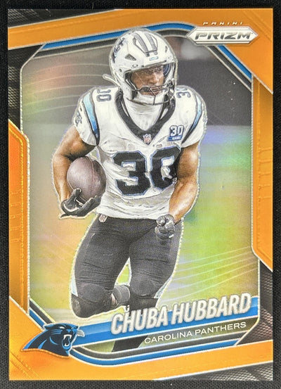 Chuba Hubbard 2025 Panini Prizm Orange /249 Panthers Football