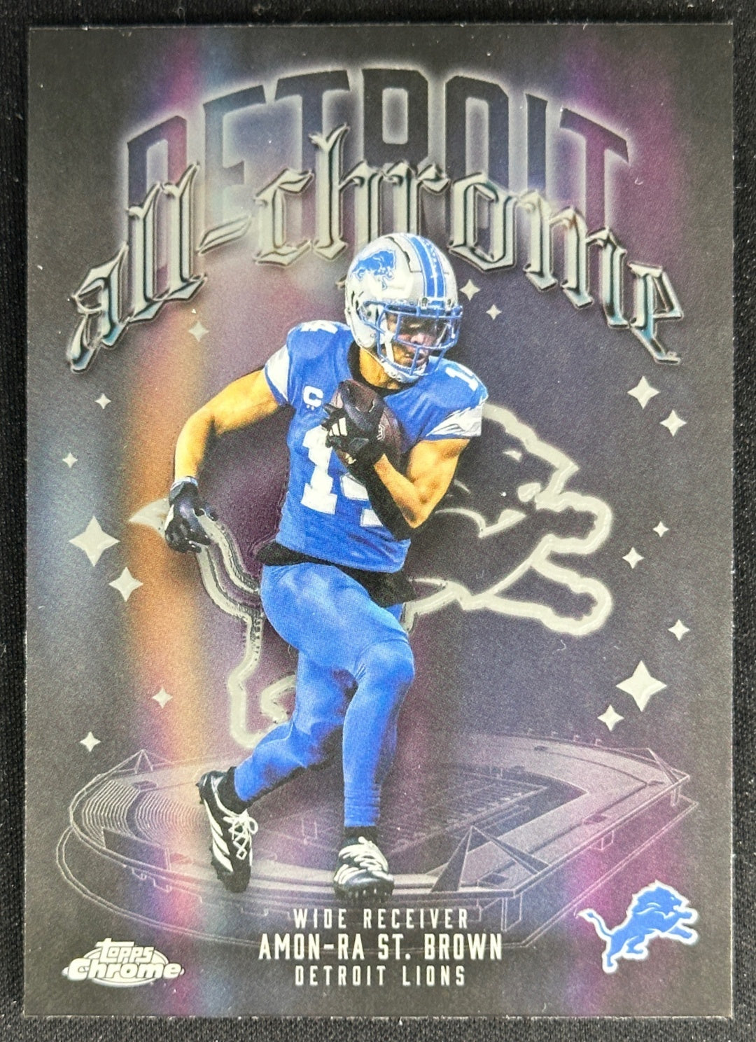 Amon-Ra St. Brown 2025 Topps Chrome All Team Lions Sports Trading Cards
