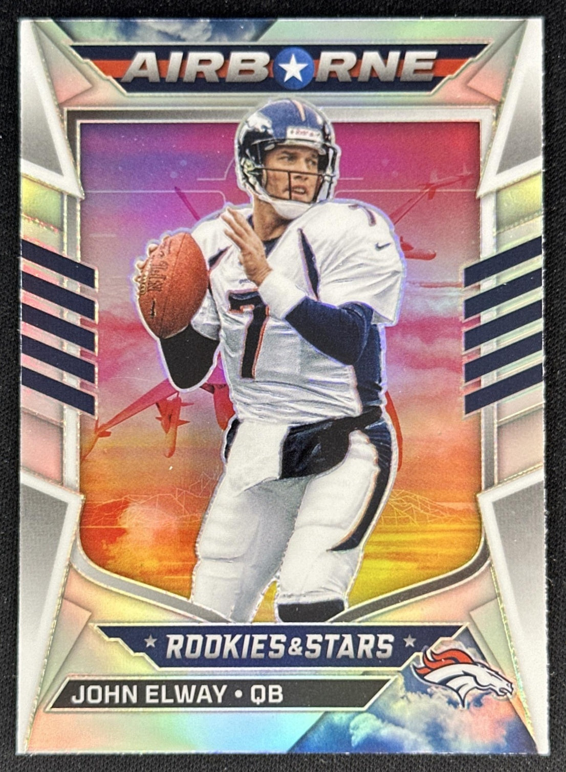 John Elway 2022 Panini Rookies & Stars Airborne Silver Broncos front