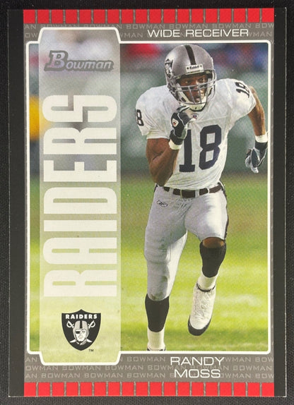 Randy Moss 2005 Bowman Raiders Default Title Sports Trading Cards
