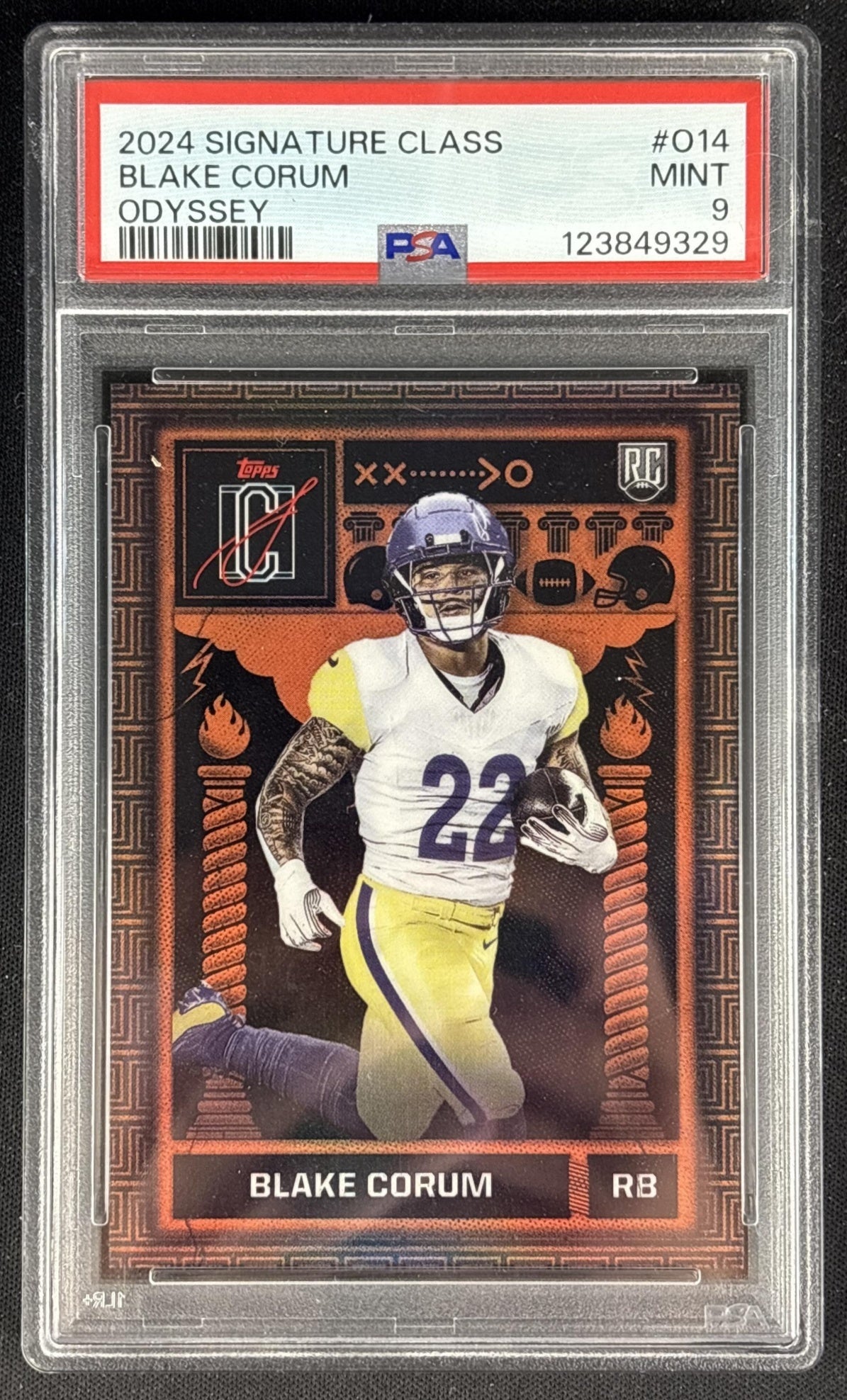Blake Corum 2024 Topps Signature Class Odyssey PSA 9 Rams Sports Trading Cards