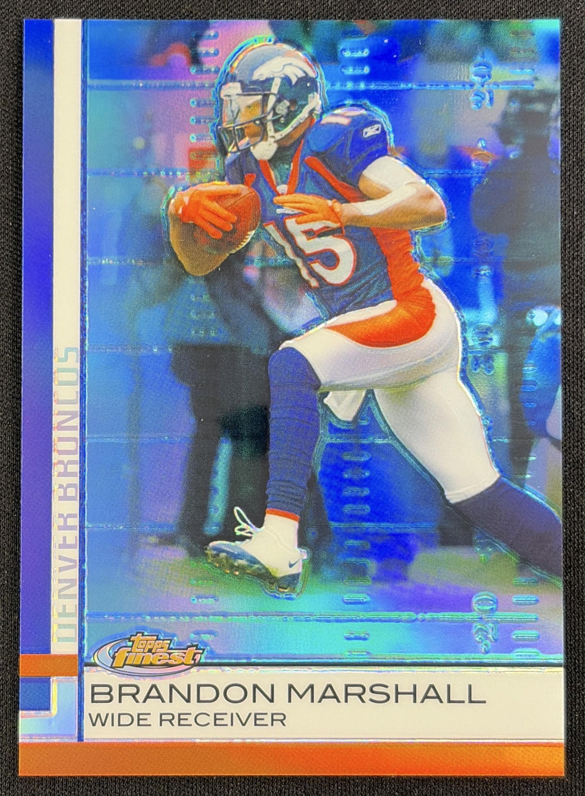 Brandon Marshall 2009 Topps Finest Blue Refractor /429 Broncos
