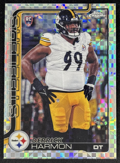 Derrick Harmon 2025 Topps Chrome Rookie X-Fractor Steelers
