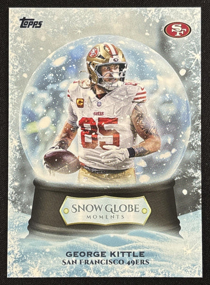 George Kittle 2026 Topps Holiday Snow Globe Moments 49ers Sports Trading Card