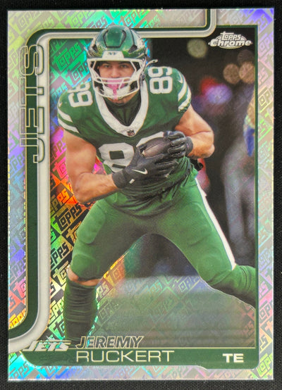 Jeremy Ruckert 2025 Topps Chrome Topps Logo Refractor Jets Sports Trading Cards